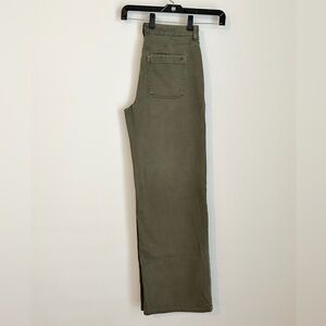 AE Dreamy Stretch High waisted baggy wide leg Green Pants 4 Long